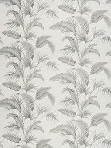 5 Colorways Tropical Botanical Drapery Upholstery Fabric Linen Rayon Ivory Green Gray Blush