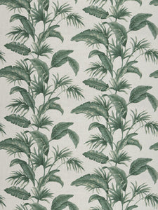 5 Colorways Tropical Botanical Drapery Upholstery Fabric Linen Rayon Ivory Green Gray Blush