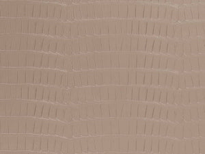Stain Resistant Performance Taupe Alligator Faux Leather Upholstery Vinyl