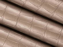 Load image into Gallery viewer, Stain Resistant Performance Taupe Alligator Faux Leather Upholstery Vinyl