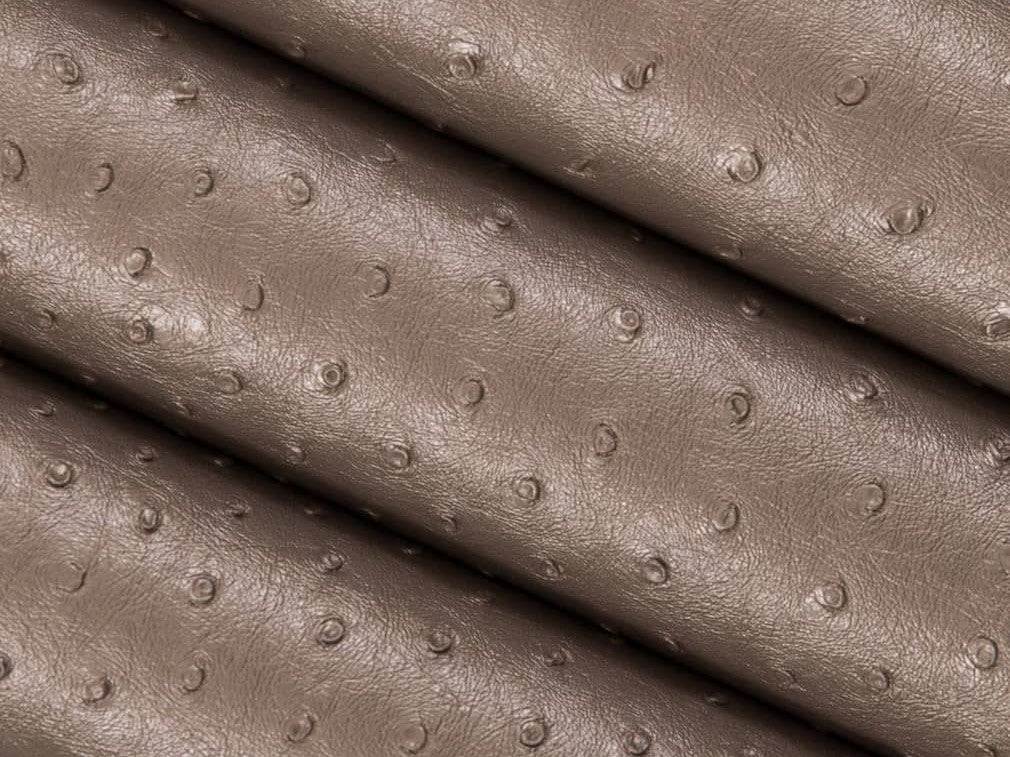 Stain Resistant Performance Mocha Brown Ostrich Faux Leather Upholstery Vinyl