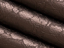 Load image into Gallery viewer, Stain Resistant Performance Brown Snake Faux Leather Upholstery Vinyl