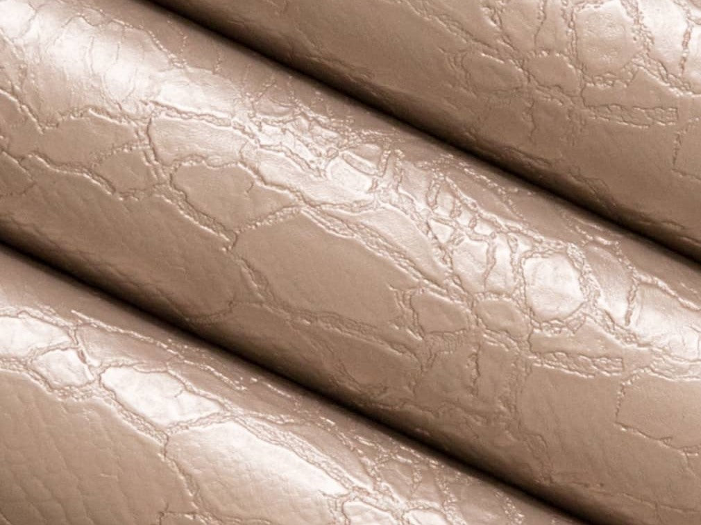 Stain Resistant Performance Taupe Snake Reptile Faux Leather Upholstery Vinyl