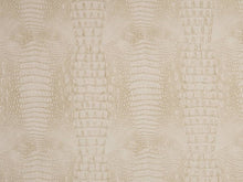 Load image into Gallery viewer, Stain Resistant Performance Beige Taupe Alligator Faux Leather Upholstery Vinyl