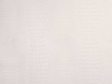 Load image into Gallery viewer, Stain Resistant Performance Cream Alligator Reptile Faux Leather Upholstery Vinyl