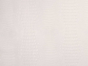Stain Resistant Performance Cream Alligator Reptile Faux Leather Upholstery Vinyl