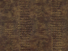 Load image into Gallery viewer, Stain Resistant Performance Bronze Alligator Reptile Faux Leather Upholstery Vinyl