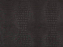 Load image into Gallery viewer, Stain Resistant Performance Black Alligator Faux Leather Upholstery Vinyl