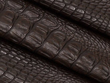 Load image into Gallery viewer, Stain Resistant Performance Brown Alligator Faux Leather Upholstery Vinyl