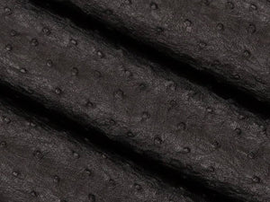 Stain Resistant Performance Black Ostrich Faux Leather Upholstery Vinyl