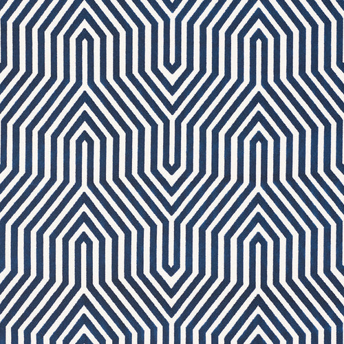SCHUMACHER VANDERBILT VELVET FABRIC / BLUE