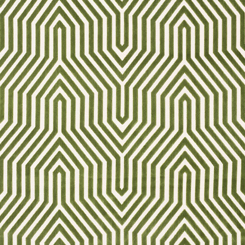 SCHUMACHER VANDERBILT VELVET FABRIC / LETTUCE