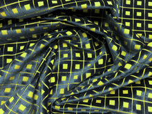 Load image into Gallery viewer, Lee Jofa Green Navy Blue Cotton Cut Velvet Geometric Check Upholstery Fabric