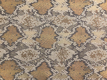 Load image into Gallery viewer, Valdese Weavers Snake Python Luzon Truffle Animal Reptile Skin Pattern Jacquard Gray Beige Bronze Gold Upholstery Drapery Fabric