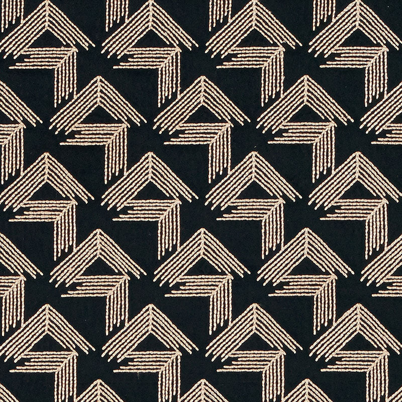 Schumacher V Step Fabric Black | Fabric Bistro | Columbia | South Carolina
