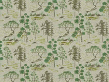 Load image into Gallery viewer, Ivory Olive Lime Green Teal Botanical Drapery Fabric
