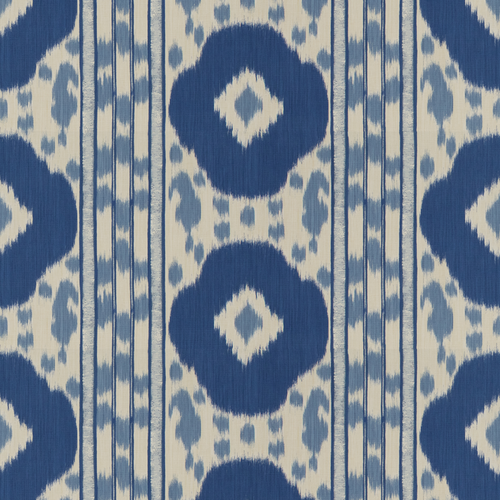 Brunschwig & Fils Varkala Print Fabric / Navy/Sky