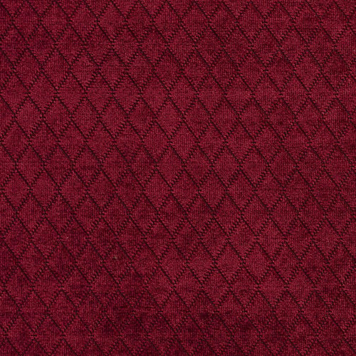 Essentials Heavy Duty Velvet Diamond Upholstery Fabric / Burgundy