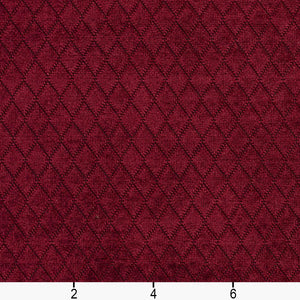 Essentials Heavy Duty Velvet Diamond Upholstery Fabric / Burgundy