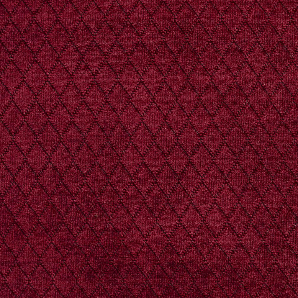 Essentials Heavy Duty Velvet Diamond Upholstery Fabric / Burgundy