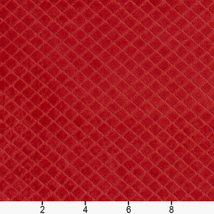 Essentials Upholstery Velvet Diamond Fabric / Red