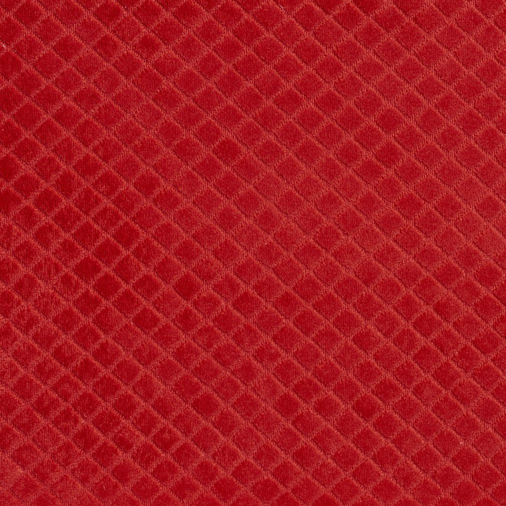 Essentials Upholstery Velvet Diamond Fabric / Red