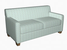 Load image into Gallery viewer, Essentials Victorian Floral Upholstery Drapery Fabric Aqua / Capri Stripe