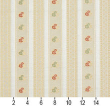 Load image into Gallery viewer, Essentials Victorian Floral Upholstery Drapery Fabric Beige / Spring Stripe