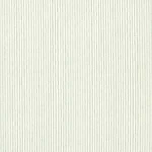 SCHUMACHER WESLEY TICKING STRIPE FABRIC / AQUA