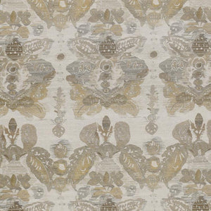 Waterscape Beige Taupe Damask Modern Upholstery Fabric