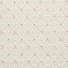 Load image into Gallery viewer, Essentials Upholstery Drapery Fabric White / Coral Diamond