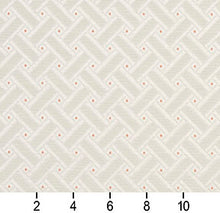 Load image into Gallery viewer, Essentials Upholstery Drapery Fabric White / Coral Lattice