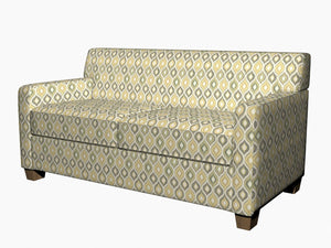 Essentials Cityscapes White Gray Olive Yellow Geometric Trellis Upholstery Drapery Fabric