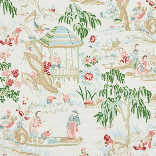 SCHUMACHER YANGTZE RIVER FABRIC / AQUA