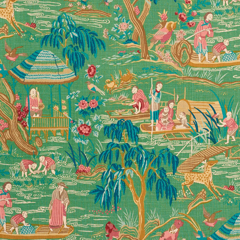 SCHUMACHER YANGTZE RIVER FABRIC / JADE