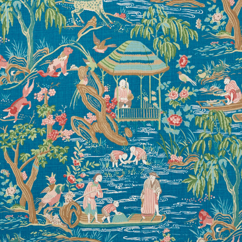 SCHUMACHER YANGTZE RIVER FABRIC / PEACOCK