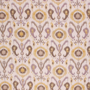 Drapery Fabric Ikat Ethnic Fabric Mustard Gold Metallic Purple / Yellow Mist