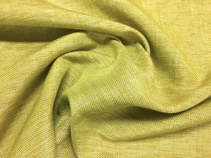 Chartreuse Green Yellow Gold Metallic Textured Basket Weave Upholstery Fabric