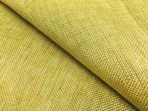 Chartreuse Green Yellow Gold Metallic Textured Basket Weave Upholstery Fabric