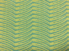 Load image into Gallery viewer, Teal Chartreuse Green Animal Pattern Chevron Indoor Outdoor Upholstery Drapery Fabric