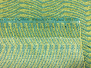 Teal Chartreuse Green Animal Pattern Chevron Indoor Outdoor Upholstery Drapery Fabric