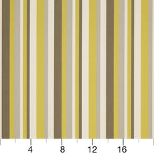 Load image into Gallery viewer, Essentials Outdoor Stain Resistant Stripe Upholstery Drapery Fabric Yellow Gray White / Lemon
