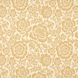 Essentials Floral Drapery Upholstery Fabric Yellow Ivory / Saffron Flora