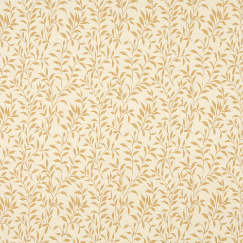 Essentials Floral Drapery Upholstery Fabric Yellow Ivory / Saffron Leaf