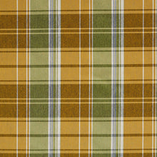 Load image into Gallery viewer, Essentials Yellow Lime White Checkered Upholstery Fabric / Spring Plaid