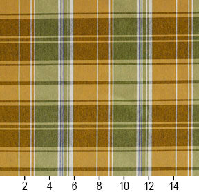 Essentials Yellow Lime White Checkered Upholstery Fabric / Spring Plaid