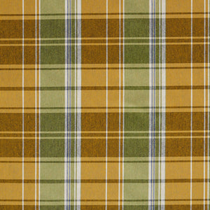 Essentials Yellow Lime White Checkered Upholstery Fabric / Spring Plaid