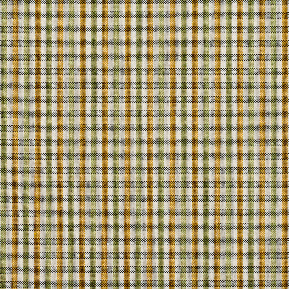 Essentials Yellow Lime White Plaid Upholstery Fabric / Spring Check