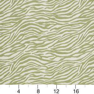 Essentials Heavy Duty Zebra Upholstery Drapery Fabric / Olive White