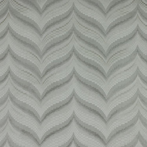 Zenith Silver Gray Geometric Textured Chevron Checkered Cotton Linen Drapery Fabric